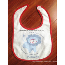 Promotional Cartoon Cotton Terry Custom Printing Velcro Baby Bib Printed Baby Apron